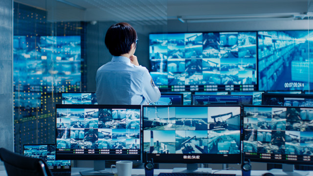 Video surveillance as a part of the safety system at manufacturing facilities.